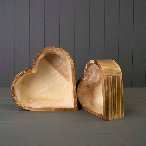 The Heartwood Wooden Planter Set