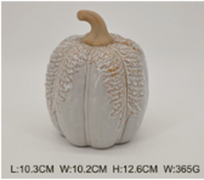 The Tall Ivory Leaf Pumpkin