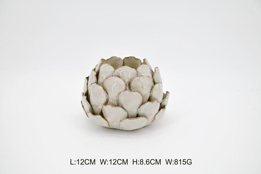 The Stoneglaze Artichoke Candle Holder