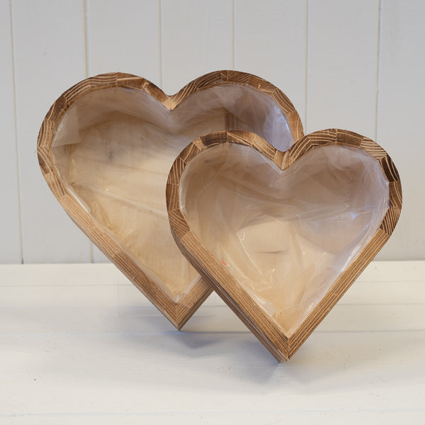 The Heartwood Wooden Planter Set