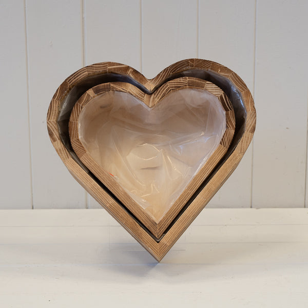 The Heartwood Wooden Planter Set